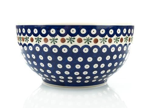 Miska ceramiczna Ø 23 — pawie oczko z bordiurą