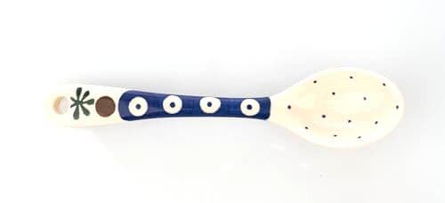 Łyżka ceramiczna — pawie oczko