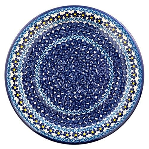 Talerz Ceramiczny Płaski Cibor 26 cm — kwiaty stempelkowe