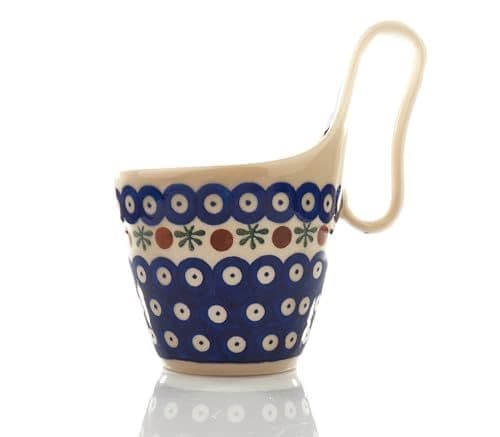 Czerpak ceramiczny — pawie oczko z bordiurą
