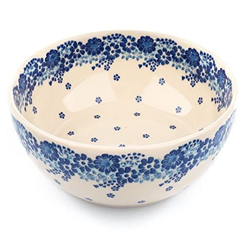 Miska Ceramiczna 850ml, Ø 18 cm — kwiaty stempelkowe