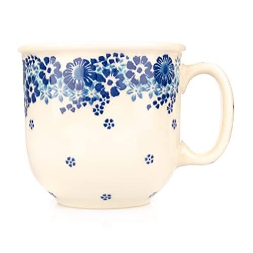 Kubek ceramiczny Wojmir 280ml — kwiaty stempelkowe