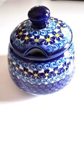 Cukiernica Ceramiczna Unikat Wzór — kwiaty stempelkowe