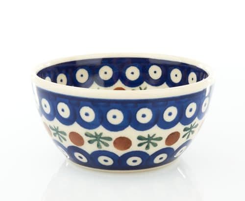 Miska ceramiczna Ø 10 — pawie oczko z bordiurą