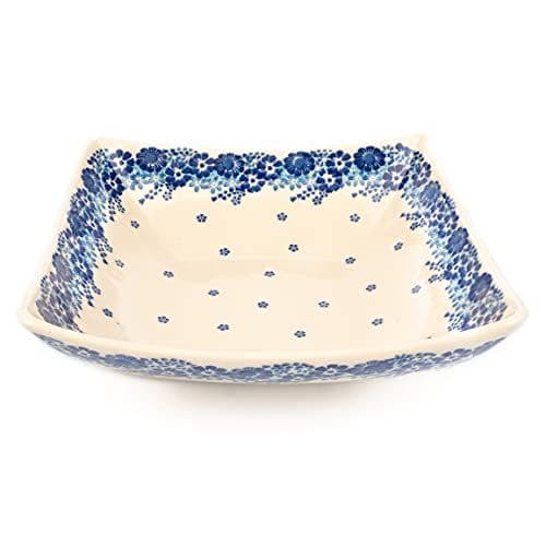 Miska Ceramiczna Kwadratowa Dobrawa (duża) — kwiaty stempelkowe