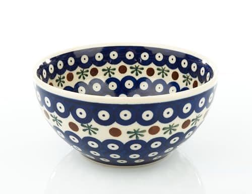 Miska ceramiczna Ø 16 — pawie oczko z bordiurą