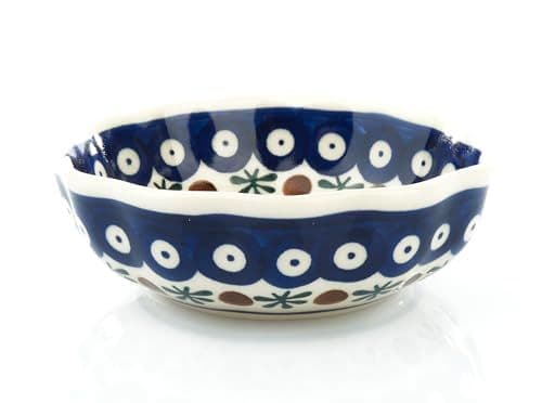 Miska ceramiczna Falmir (fala) — pawie oczko z bordiurą