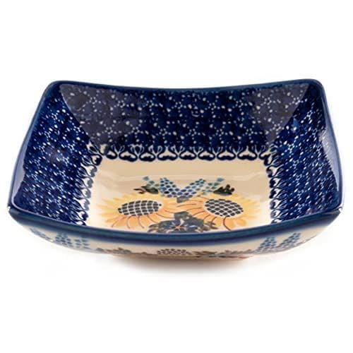 Miska Ceramiczna Kwadratowa Dobrawa (mała) — słoneczniki